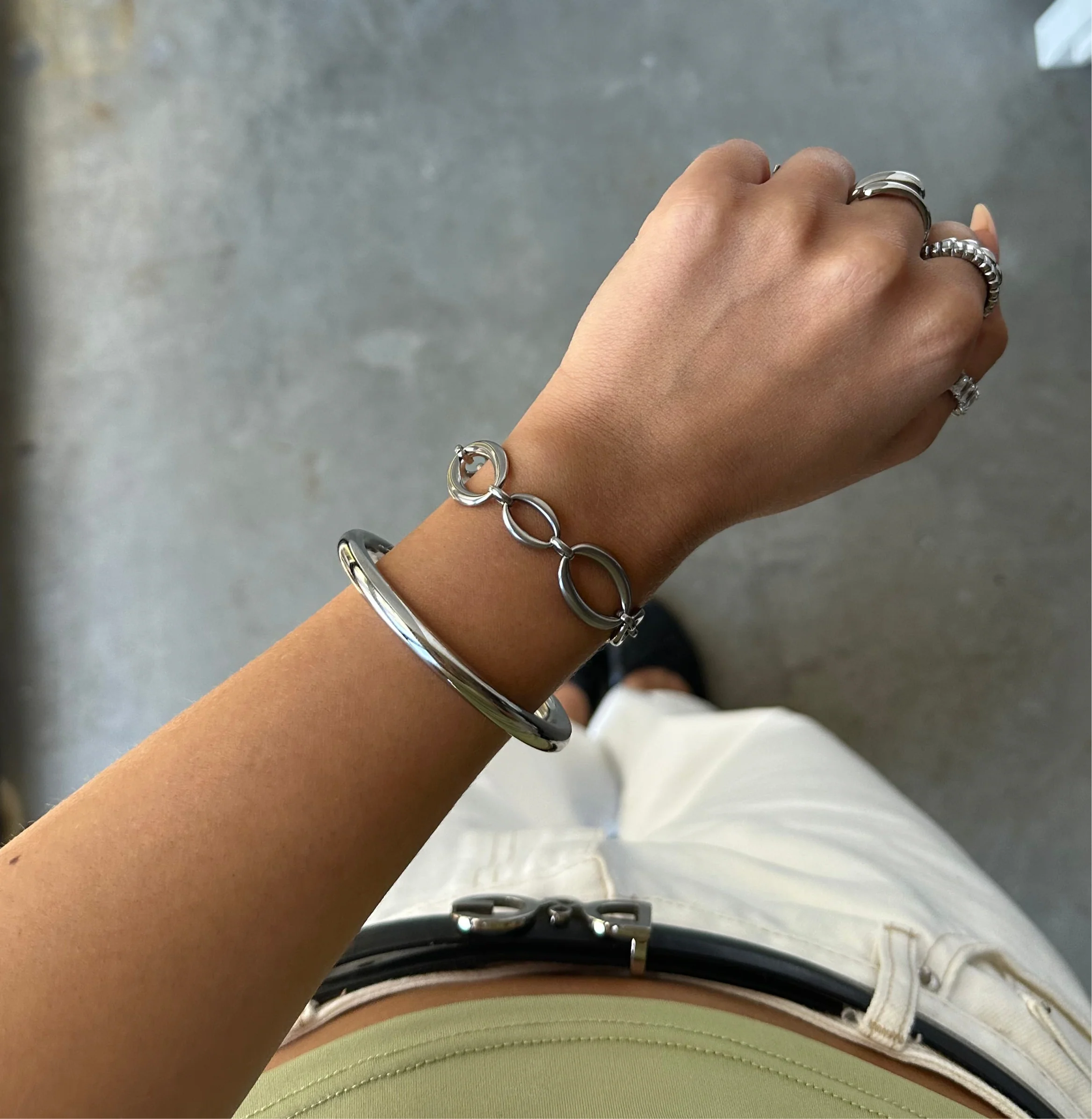 MASON CUFF BRACELET SILVER - Image 3