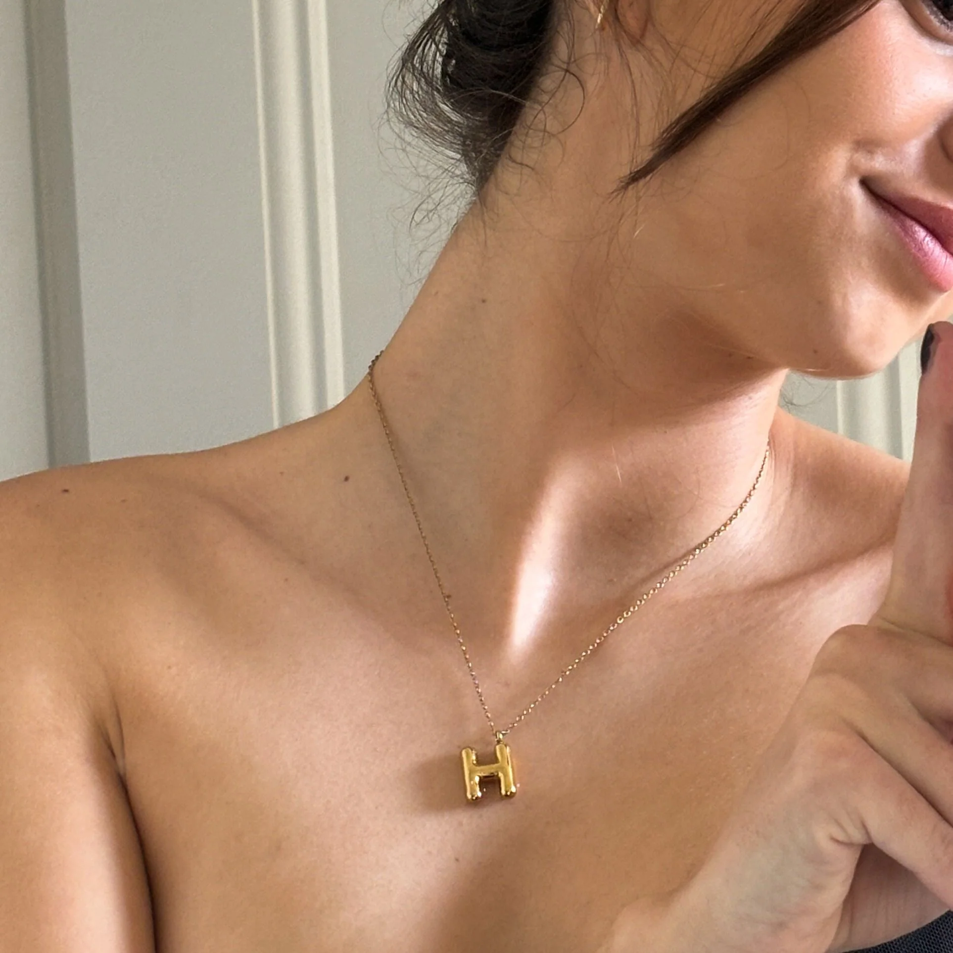 PUFFY INITIAL NECKLACE - Image 5