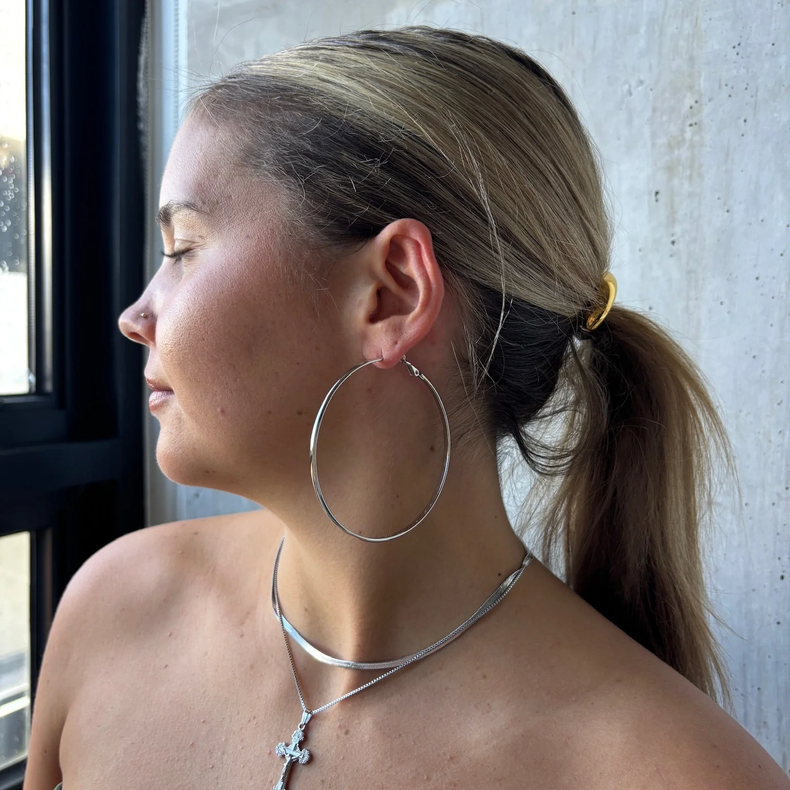 SOLEIL HOOPS SILVER - Image 4