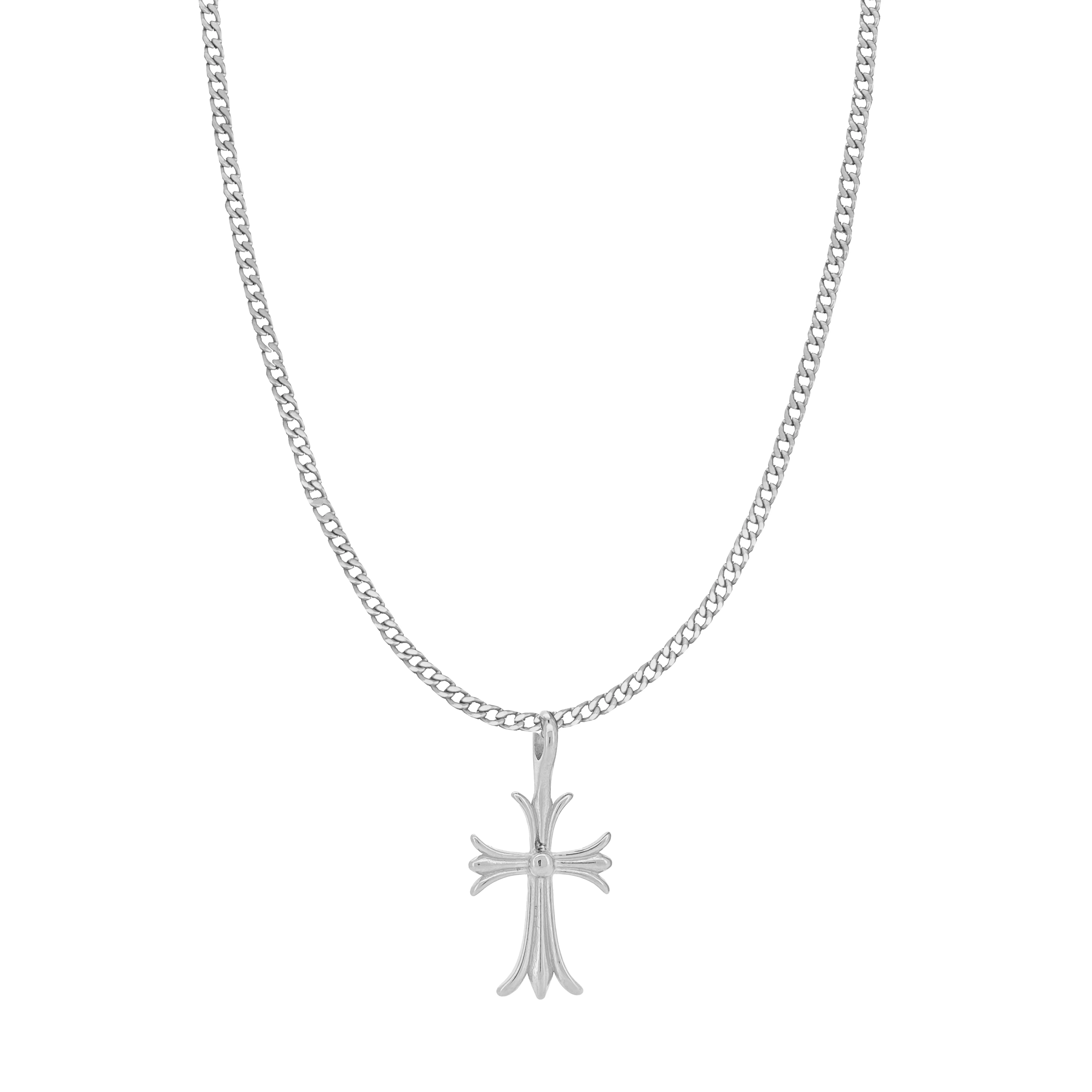 VALERIA CROSS NECKLACE SILVER - Image 8