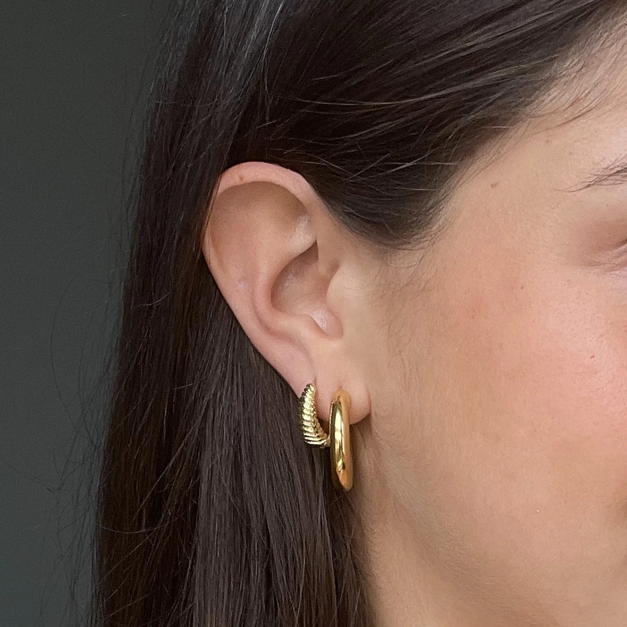 ZADIE HOOPS GOLD - Image 3